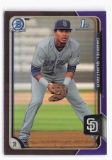 2015 Bowman Chrome Purple Refractors #BCP65 Gabriel Quintana #/250 Padres
