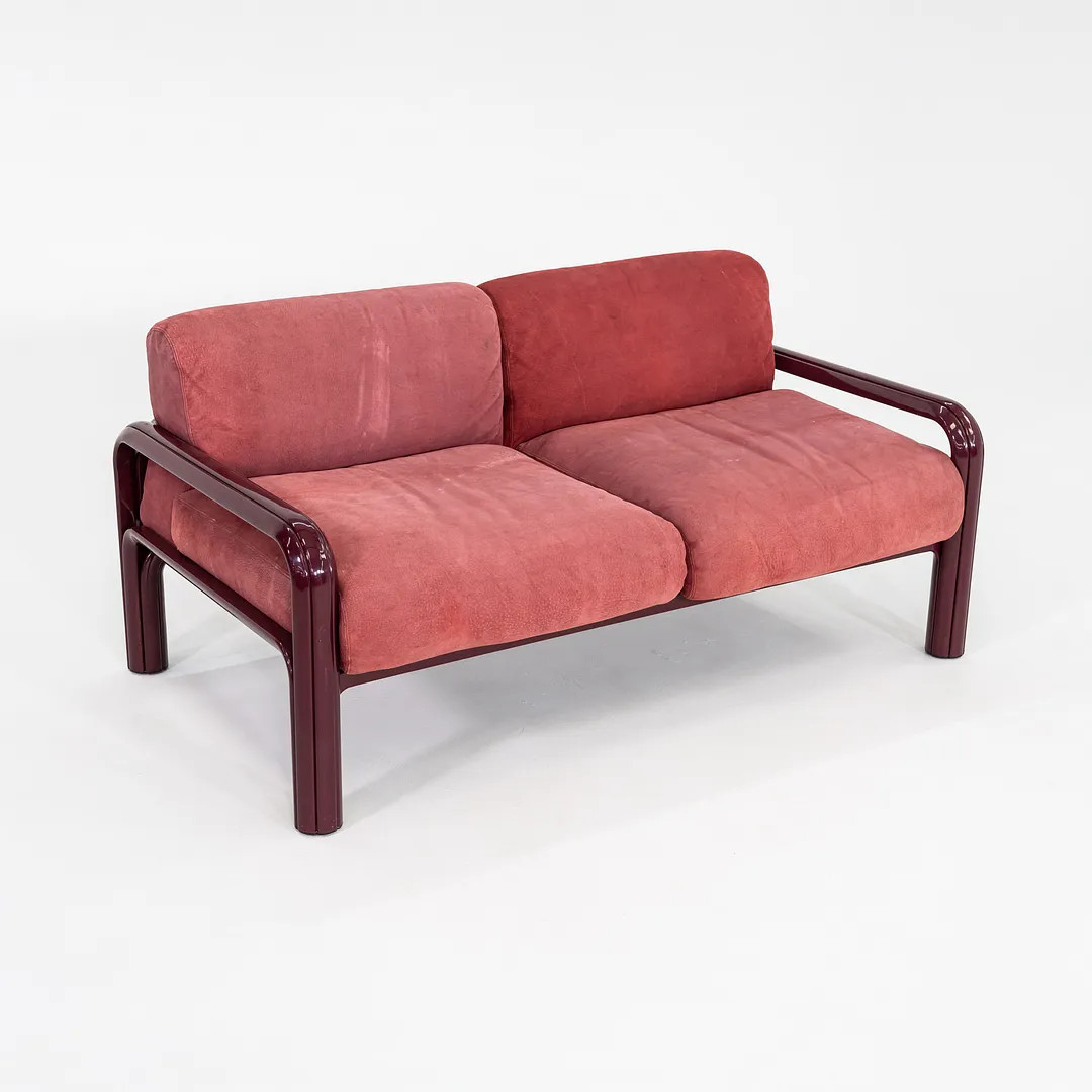 1981 Gae Aulenti Knoll Orsay Two Seat Sofa Loveseat w/ Suede