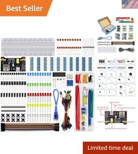 Electronics Component Fun Kit w/Power Supply Module, Jumper Wire, 830 tie-Poi...