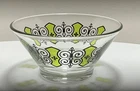 Vintage MCM Espana Anchor Hocking Glass Dip Bowl (Xtra) Butterfly pattern 5”W