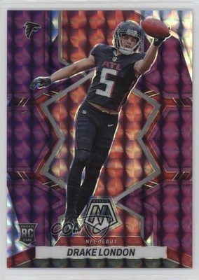 2022 Panini Mosaic NFL Debut Purple Prizm 39/49 Drake London #275 Rookie RC 0rz7