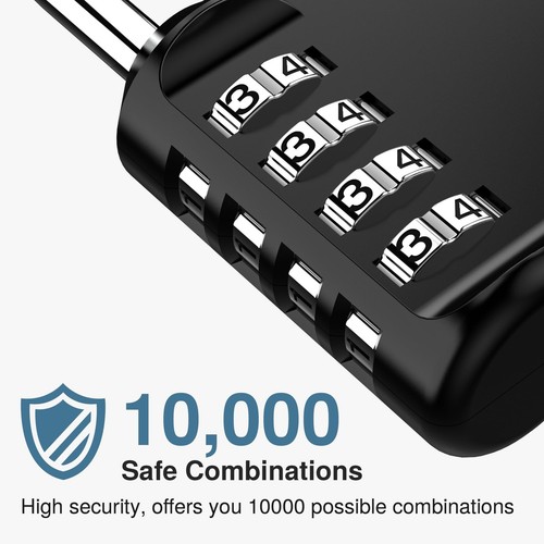 10 Pack Combination Lock for Locker 4 Digit Outdoor Waterproof Padlock for Sc... - Picture 2 of 7