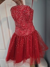 Red Sequened Short Prom/homecoming Dress