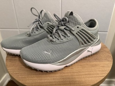 PUMA Pacer Next Cage Mesh Breathable Lace Up Sneakers Gray White Women s