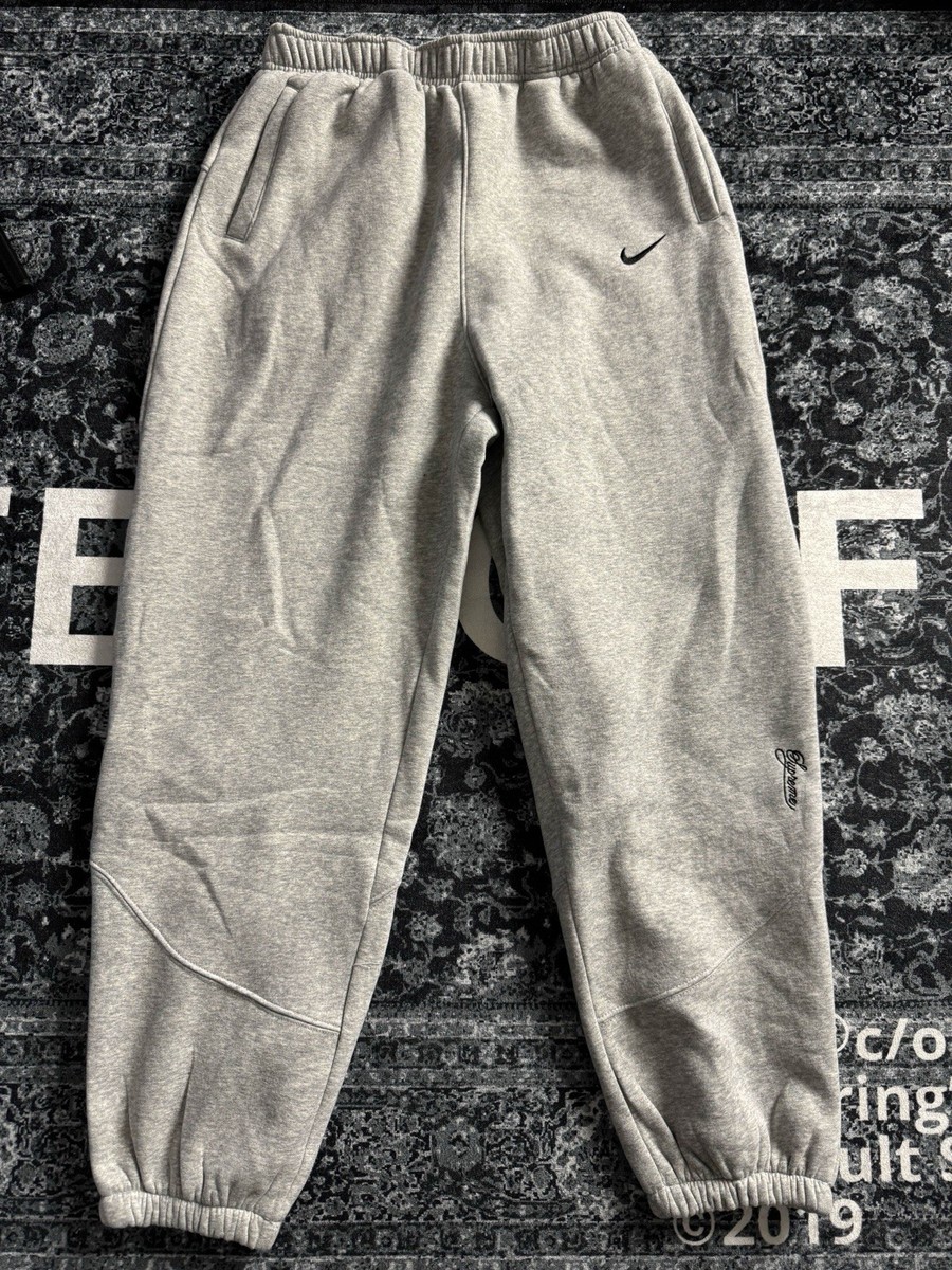 NIKE X SUPREME GRAY AIRMAX SWEAT PANTS SIZE L BNWT | eBay