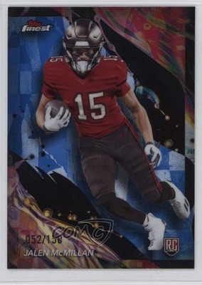 2024 Topps Finest Uncommon Blue Refractor /150 Jalen McMillan Rookie RC 1r25