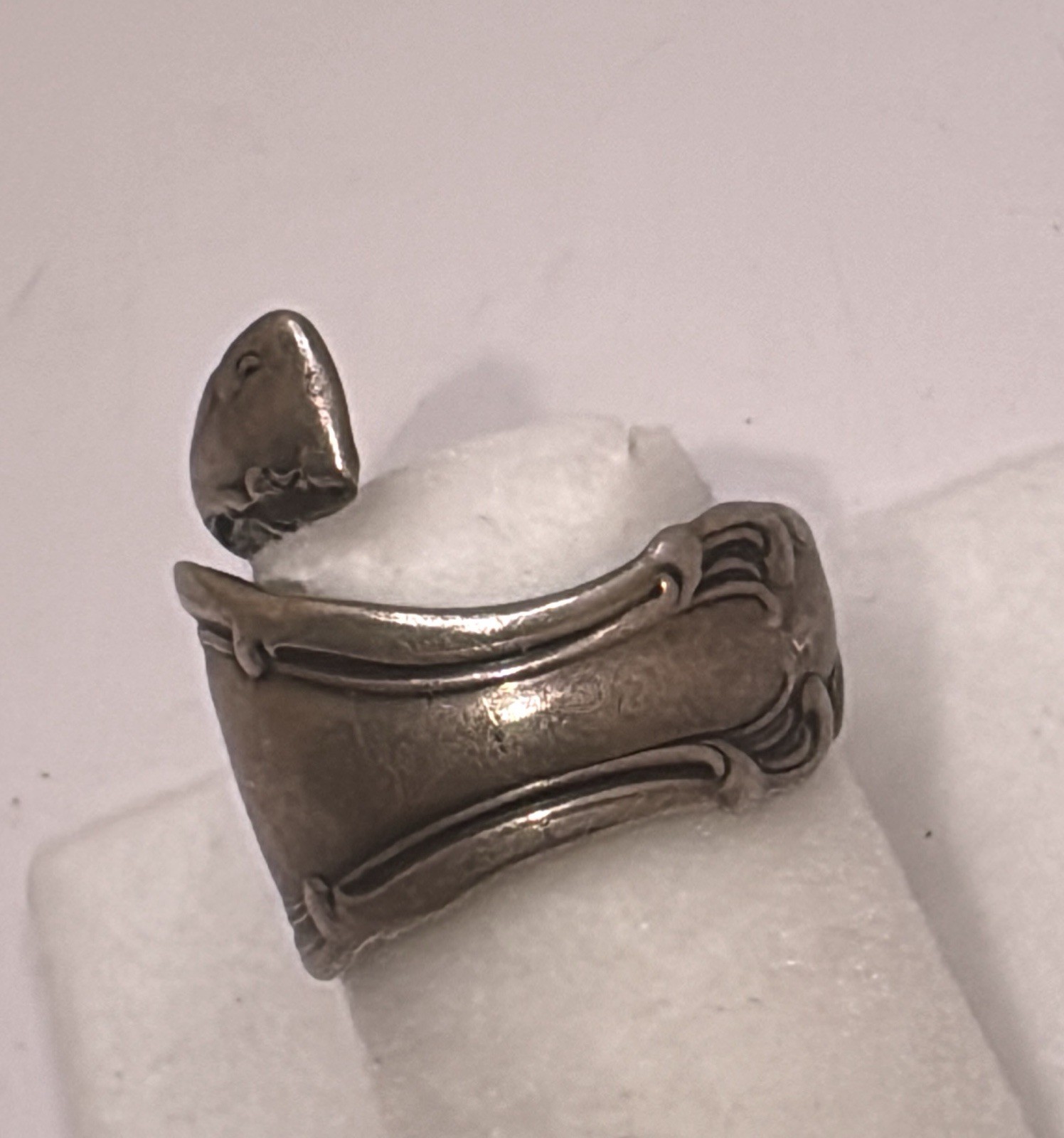 Small Sterling Silver Adjustable Spoon Ring Inter… - image 5