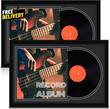2 Pcs Vinyl Record Display Frame 16X22 Inches Double Groove Record Album Frame