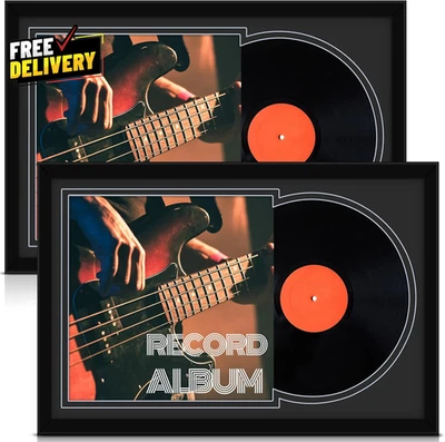 2 Pcs Vinyl Record Display Frame 16X22 Inches Double Groove Record Album Frame