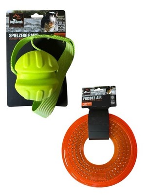 Dogs Creek Spielzeug Ball mit Schlaufe Rapid und Frisbee Air