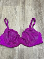 Image of Ann Summers Sexy Lace Purple Pink Non Padded Bra Size 34E - FREE POST