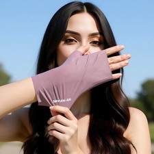 1Pair Fingerless Sunshade Gloves Summer Sunscreen UV Protection Multicolor Glove