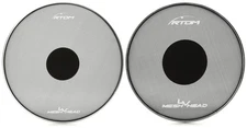 RTOM Low Volume Mesh Drumhead - 14 inch + RTOM LVMH10 Value Bundle