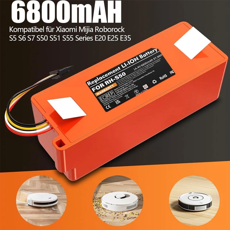 Original Akku für Xiaomi Roborock S50 S55 S6 S7 T6 T7 E4 E5 – 6800mAh / 14,4V DE - Bild 2 von 4