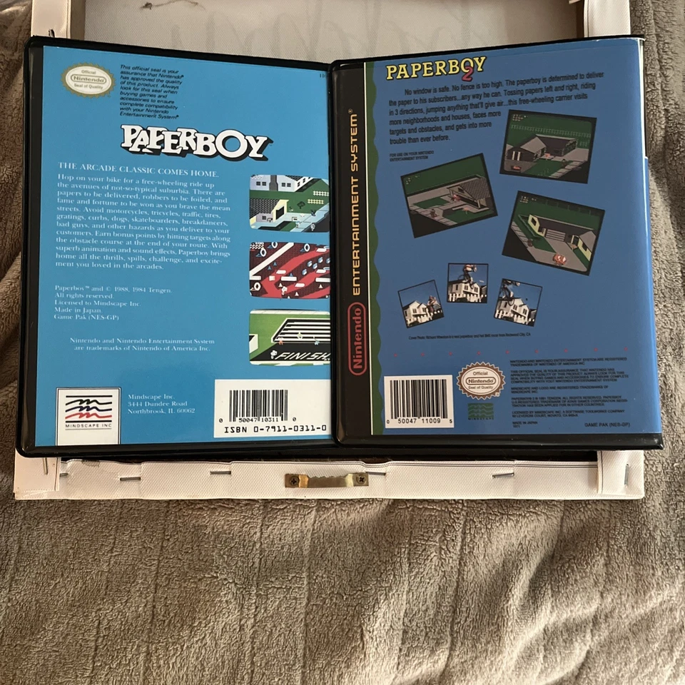 Caja y carrito NES Paper Boy CIB y Paperboy2 ¡Sin manual en muy buen estado! Foto 3 de 4
