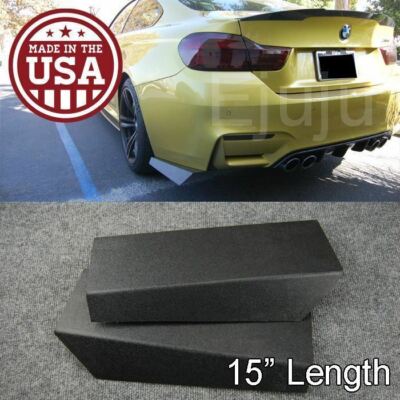 2 Pcs 15'' Rear Bumper Lip Winglet Apron Splitter Diffuser Valence For MIMI