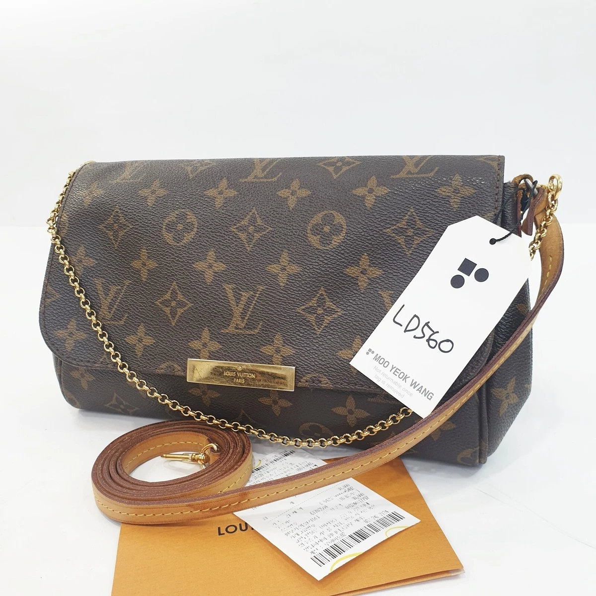 Authentic Louis Vuitton Favorite MM Monogram M40718 Shoulder Strap Repair  LD560