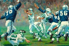 ARTHUR SARNOFF Poster or Rolled Canvas Print "JOE (NAMATH)" Football