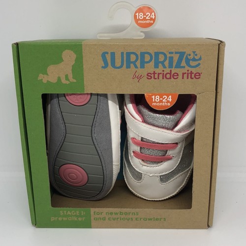 Surprize by Stride Rite Baby Girls' Alice Sneaker Mini Shoes - White 18-24M NEW! - Picture 5 of 14