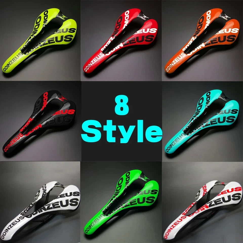 Sillín completo de fibra de carbono para bicicleta de montaña de carretera cómodo asientos mate brillante 3K Foto 2 de 4