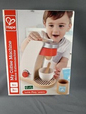 Hape My Coffee Machine Wooden Kitchen Accessory for Children, 6 Piece Set - NIB