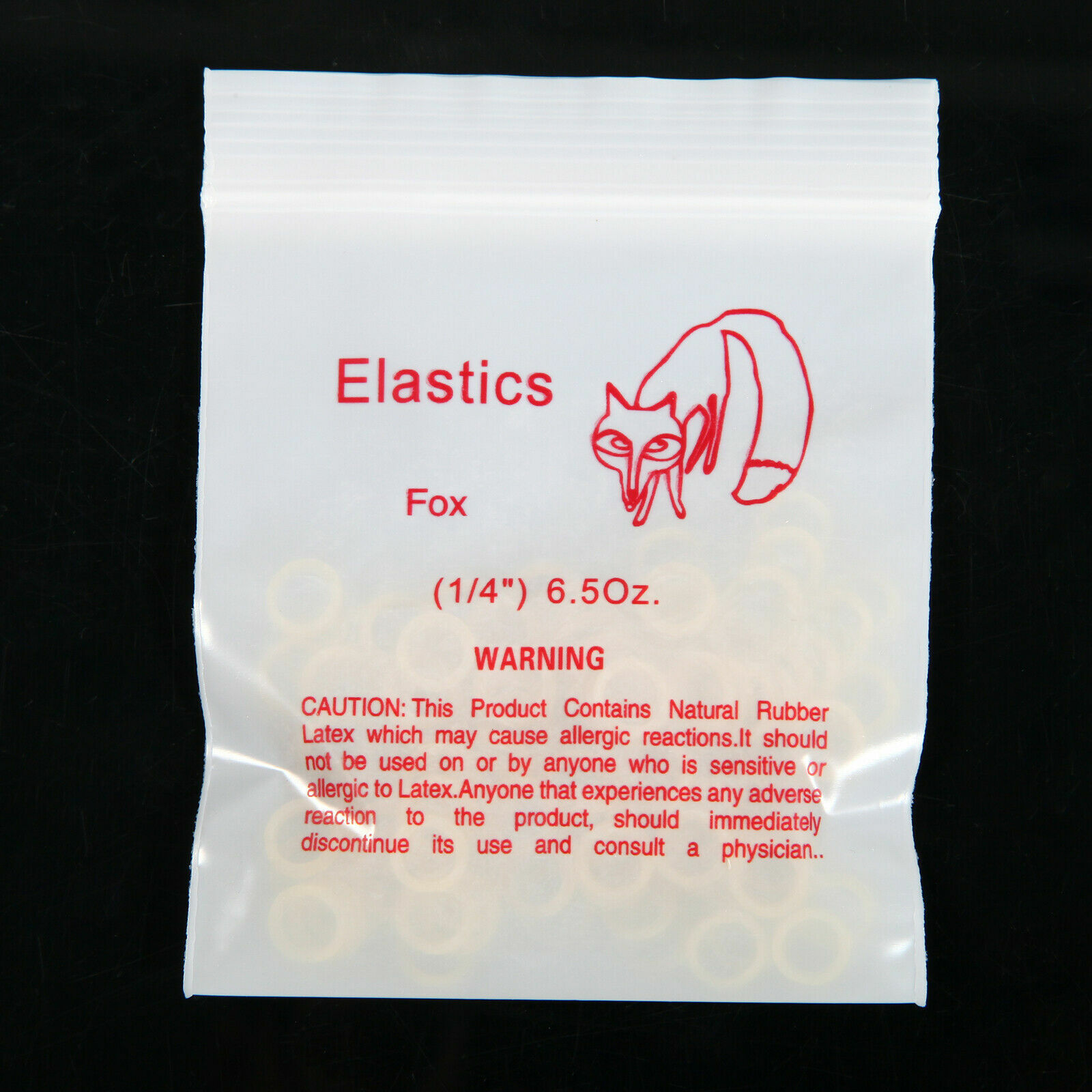 50 bags Dental Orthodontic Rubber Bands Elastics Latex Braces 6.5 OZ,1/