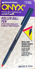 NEW UNI-BALL/SANFORD Onyx RollerBall Pen .2MM Micro Point, Red Ink, Pack of 12