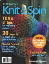 Interweave Knit and Spin Magazine Beginner Spinners 30 Projects Washing Wool  .