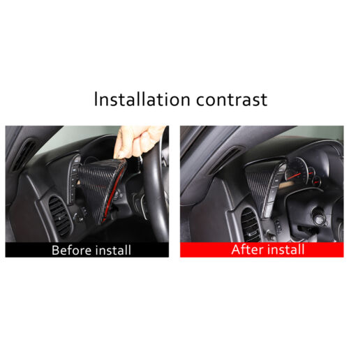 Juego de adornos interiores completos de fibra de carbono seca real para Corvette C6 2005-13 - Imagen 76 de 274