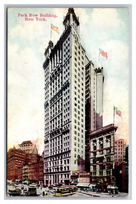New York City NY Park Row Building Divided Back Postcard