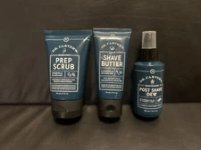 New Sealed Dr. Carvers shave Set , Pre scrub , Shave Butter , Post Shave Dew