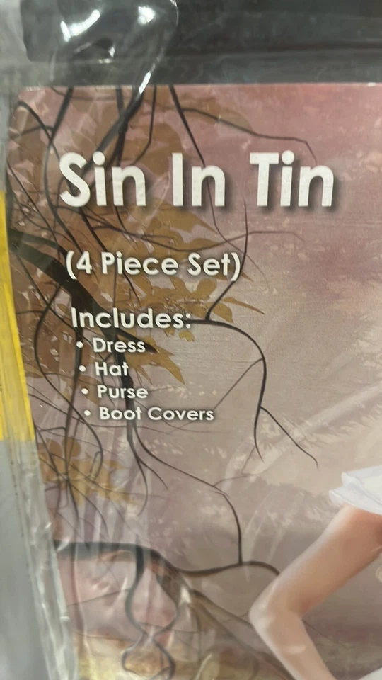 Tin Woman “Sin In Tin” Adult Wizard of Oz Costume Halloween Medium/Large M/L - Image 4 of 4