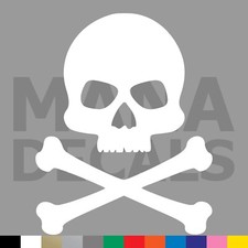 Skull and Crossbones Vinyl Die Cut Decal Sticker - Poison Pirate Jolly Roger