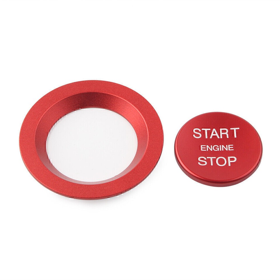 Car Keyless Engine Push Start Button w/ Ring For Land Rover Jaguar