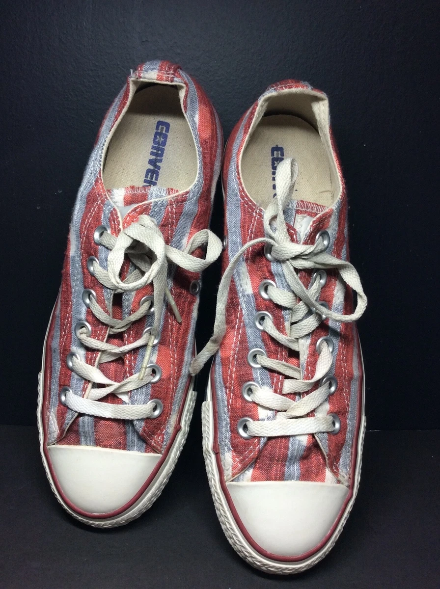 Womens Converse All Star Sneakers Canvas Red White US 8 6 39 EUR | eBay