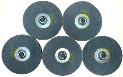 PREDATOR QUICK-LOK DISK 31454-8 80 GRIT 1-PLY 2'' DISK DIA 3/16'' ARBOR LOT OF 5