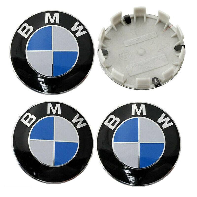 4x Logo jante BMW Cache Moyeu insigne 68mm Centre De Roue Neuf