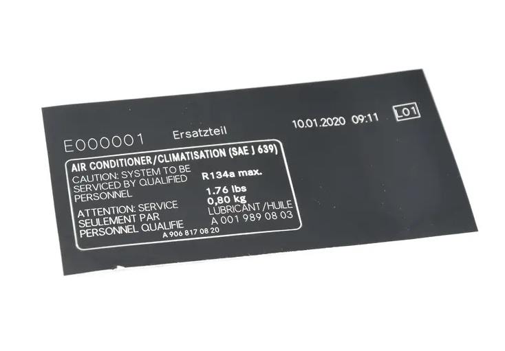 MB SPRINTER W906 Klimaanlagen-Informationsschild A9068170820