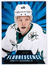 18/19 2018 UD SERIES 2 ANTTI SUOMELA F-30 FLUORESCENCE BLUE /50 SAN JOSE SHARKS
