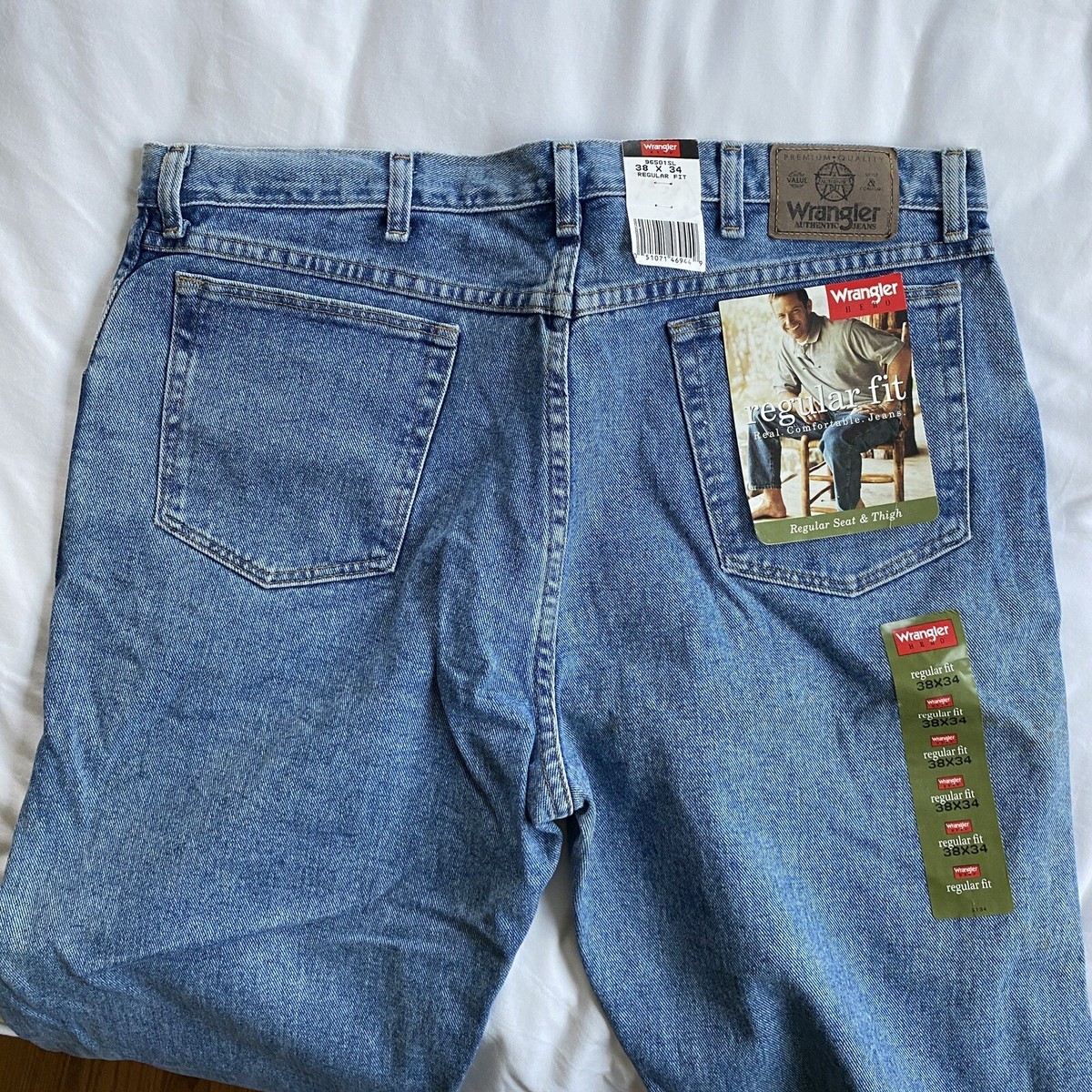 NEW Wrangler Hero Regular Fit Men's Jeans Blue 5 Star Premium