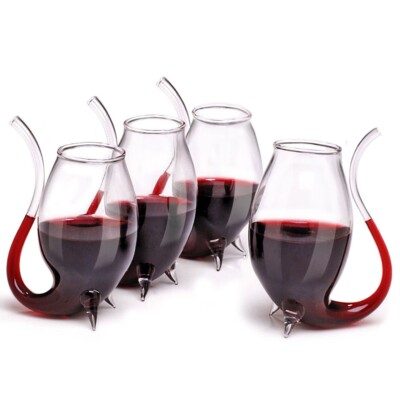 4x Port Sipper Gläser, 90ml Likör Sipper, Wein Trinkglas Pfeifen Pantoffel