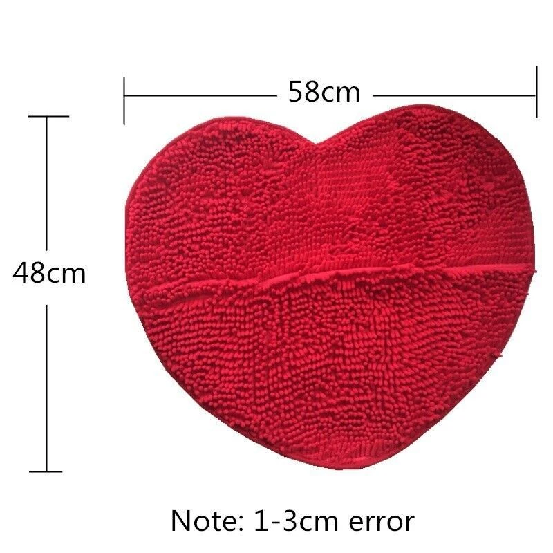 NEU Heim Flauschig Liebe Herz Form Rutschfest Bad Matten Dusche Teppiche - Bild 2 von 4