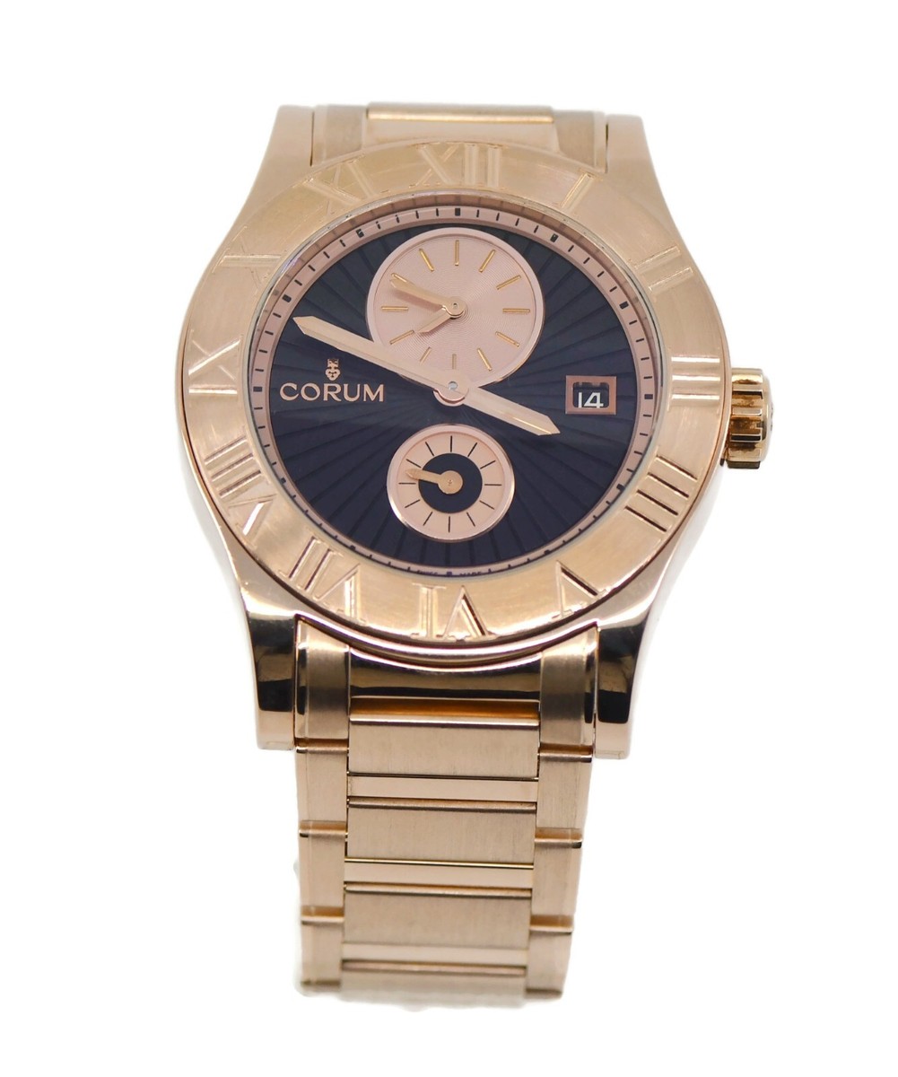 Corum Romulas Dual Time 18K Rose Gold Watch