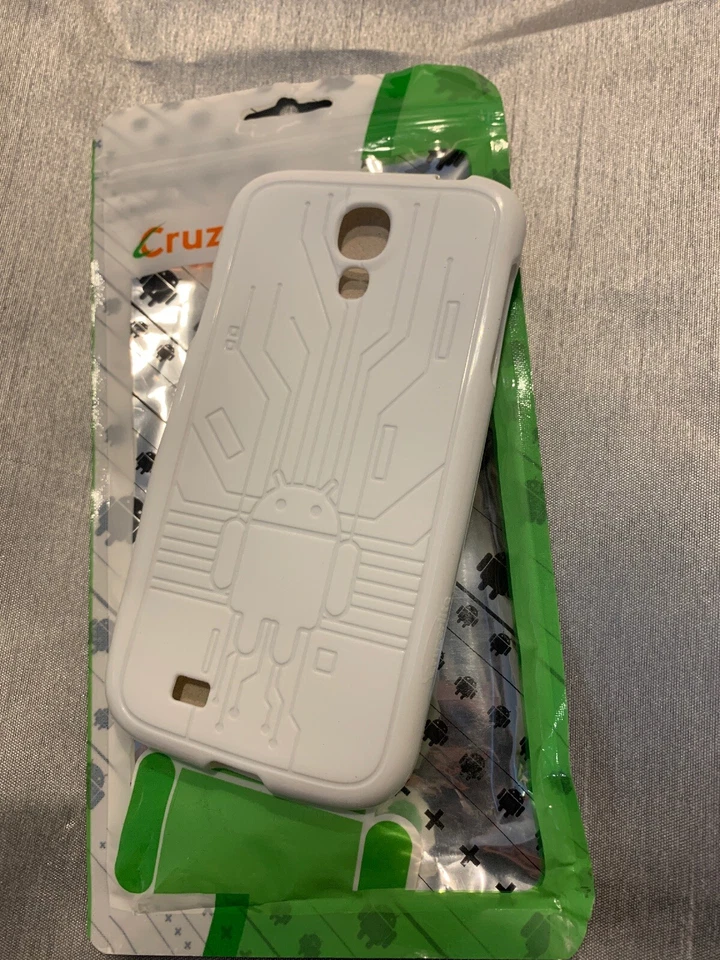 Funda TPU Cruzerlite Bugdroid Circuit - Samsung Galaxy S4 - Blanca Foto 3 de 4