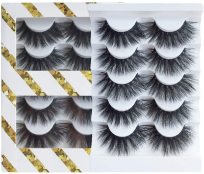 JIMIRE High Volume False Eyelashes Fluffy 3D Lashes Pack 5 Paar 