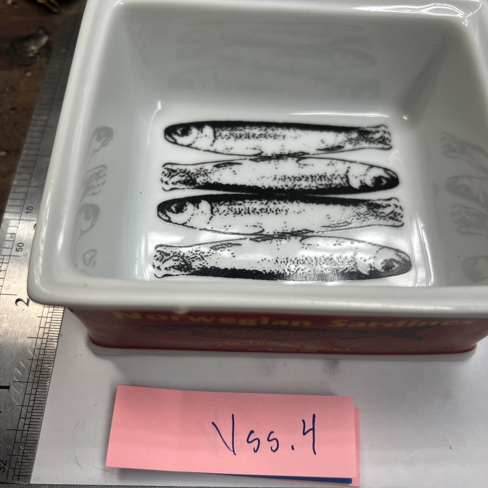 Norwegian Sardines design World Market small caserole like dish Lot