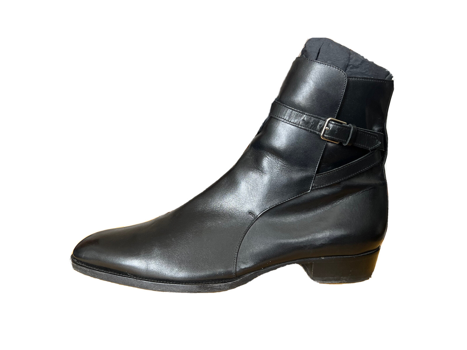 SAINT LAURENT YSL JHODPUR PELLE DI VITELLO NERA TAGLIA 14 15