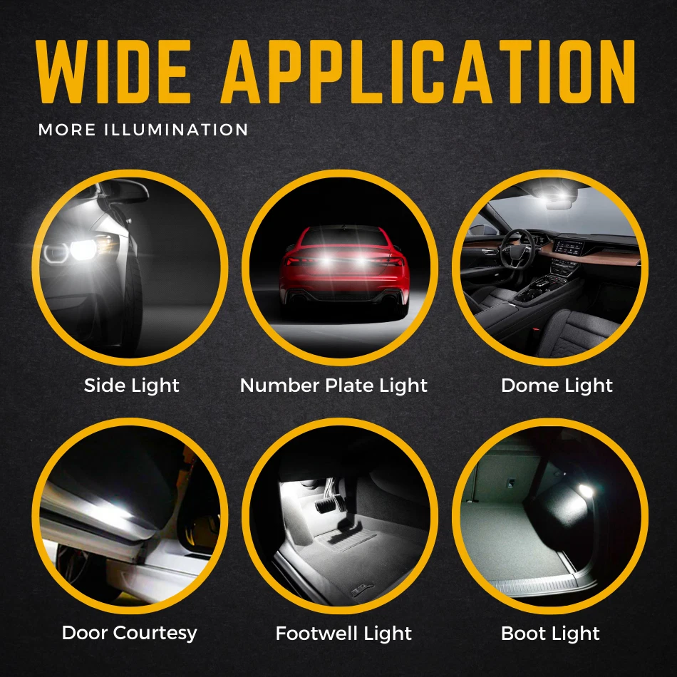 For Bmw 3 Series F31 F30 F34 Led Xenon White Upgrade Side Light Bulbs 12v - Image 4 of 4