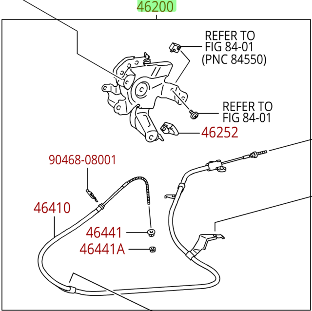 20112016 Venza Parking Brake Pedal Assembly Genuine Toyota OEM 46200