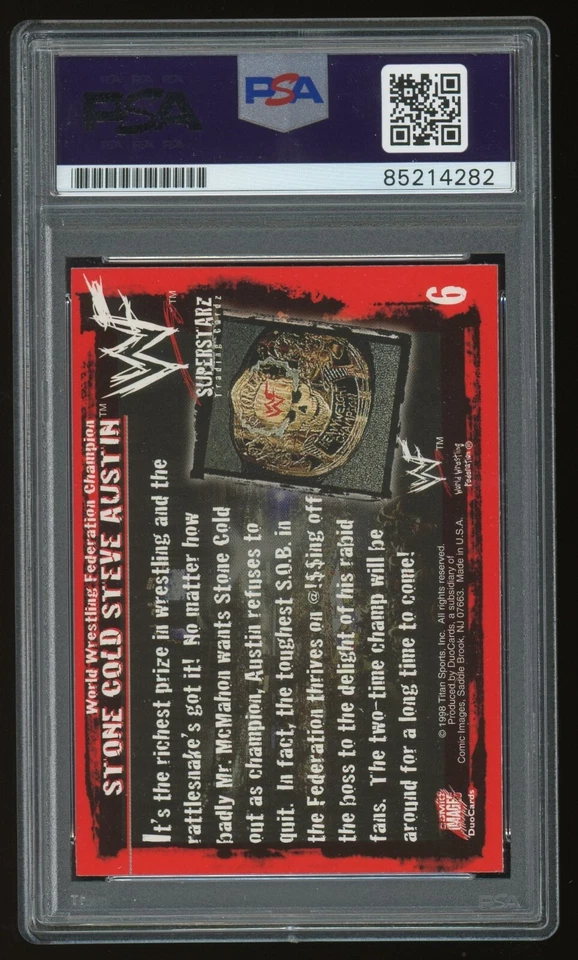 Stone Cold Steve Austin PSA/DNA 1998 WWF Comic Images Signed Auto #6 HOF WWE - Image 2 of 2